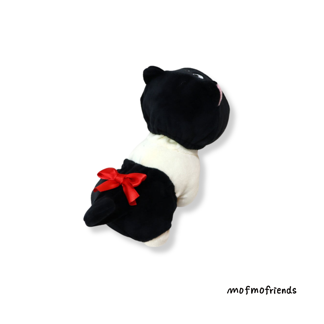 MofmoFriends Black Cat with Ribbon Set - Small