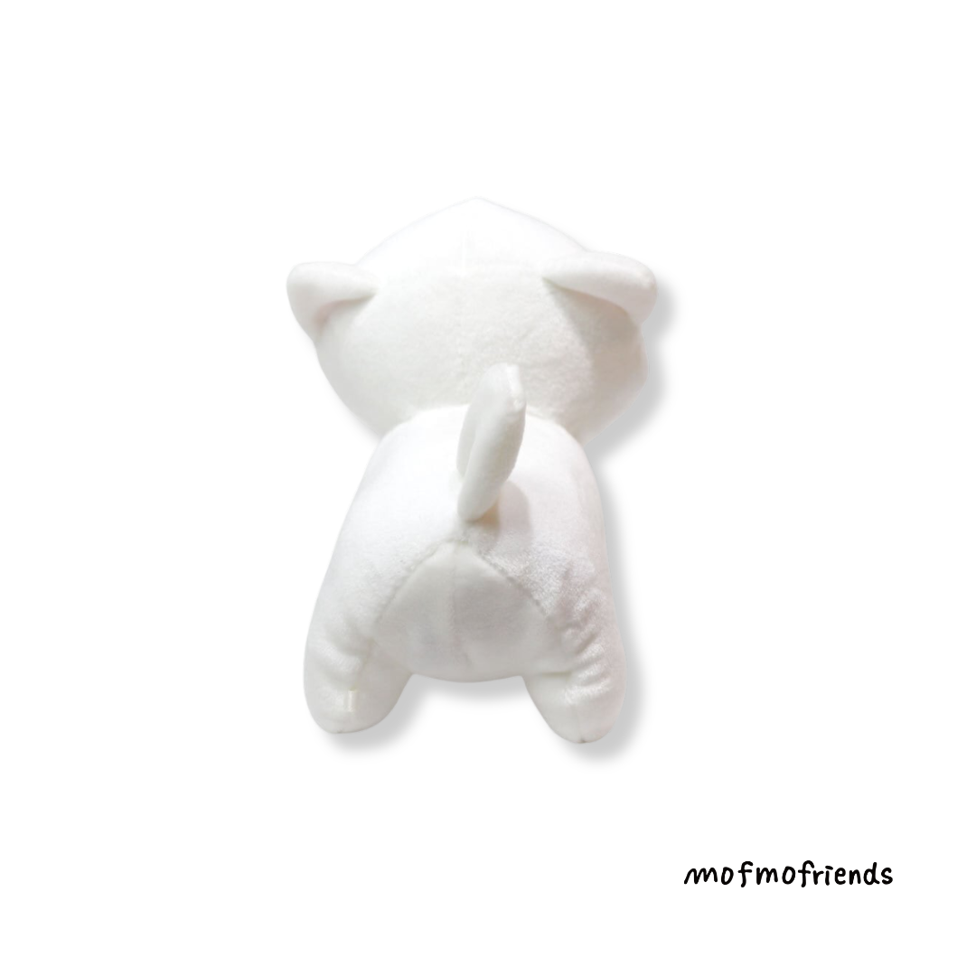 MofmoFriends White Cat Plush - Small