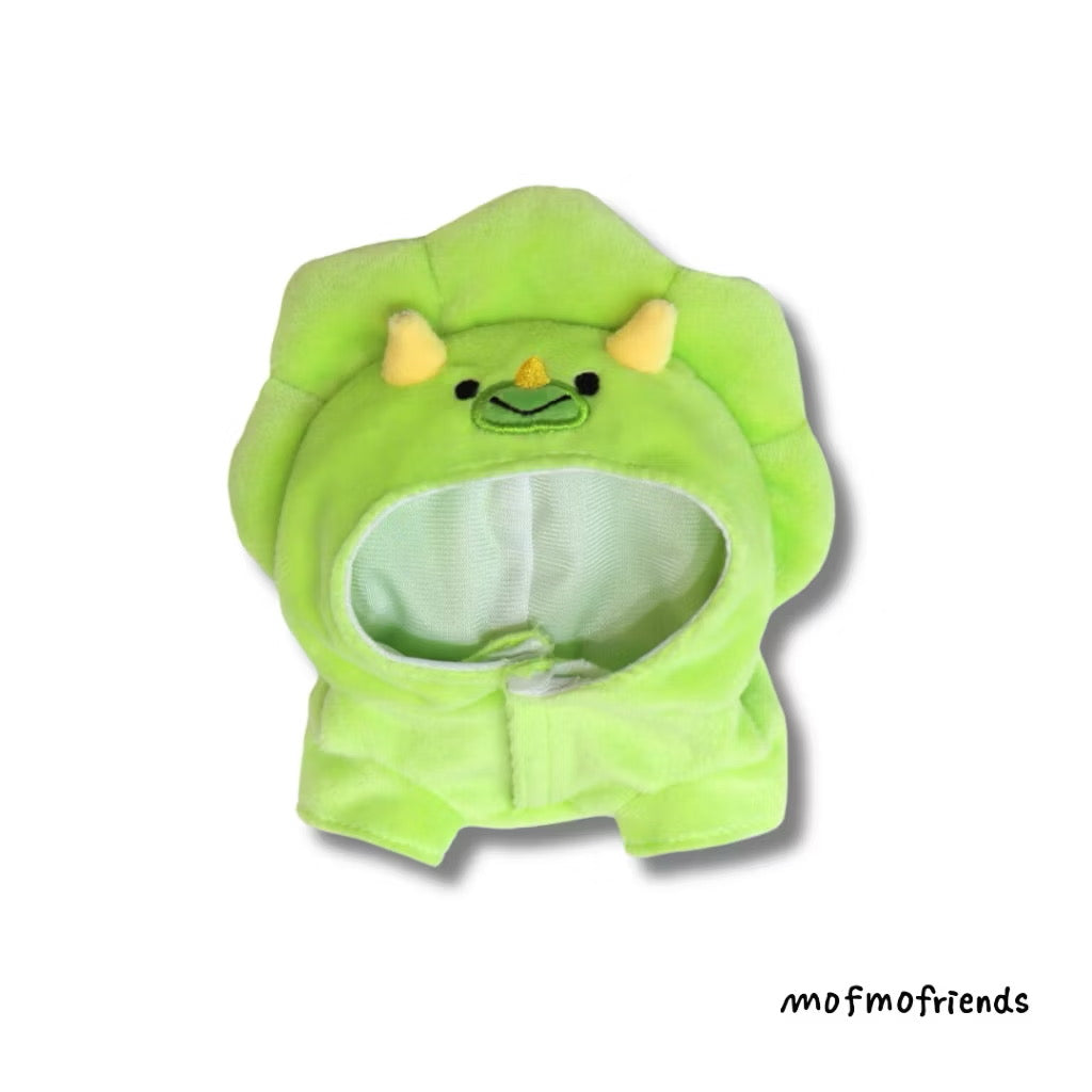 MofmoFriends Triceratops Dinosaur Plush Hoodie - Small