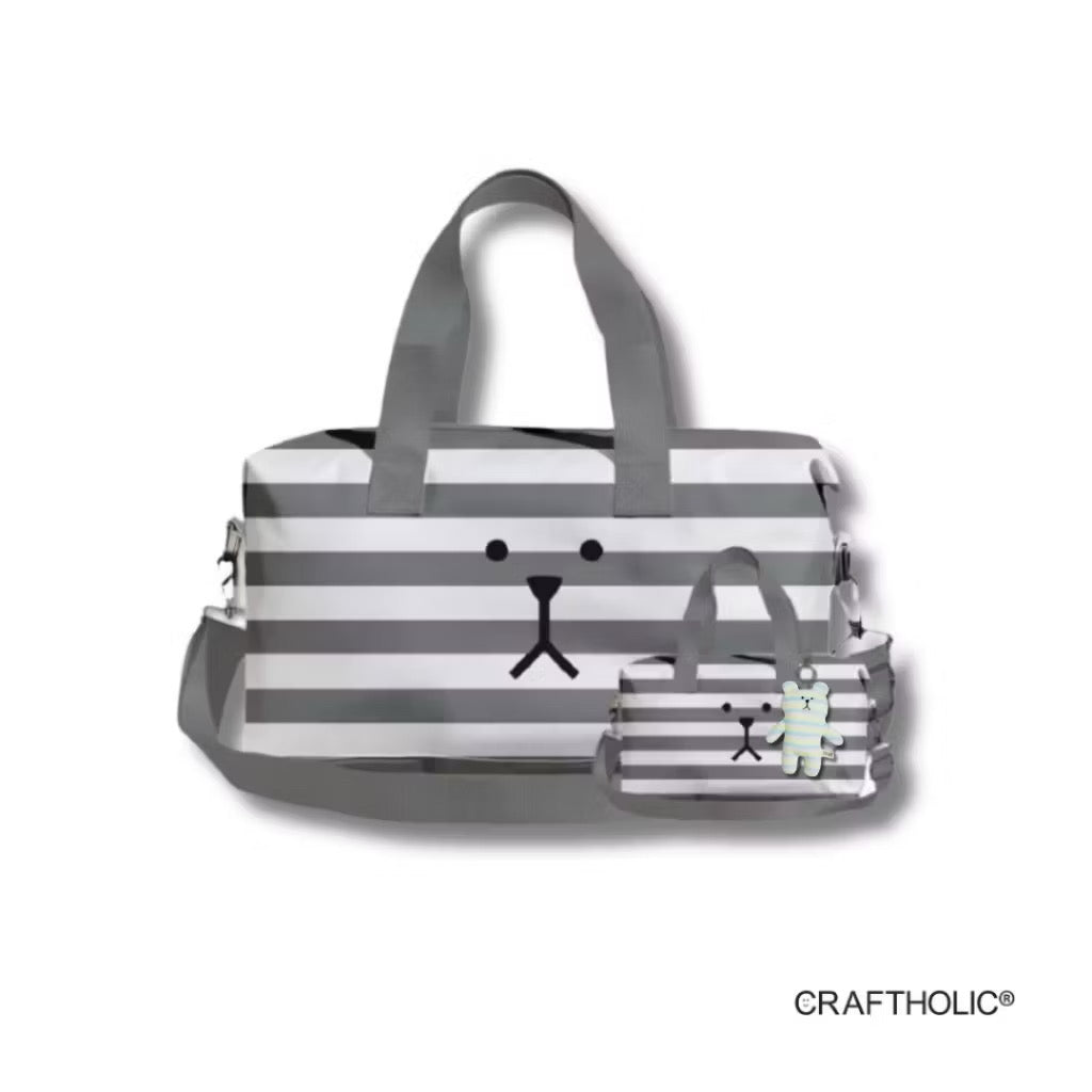 Craftholic Foldable Travel Bag with Plush Charm