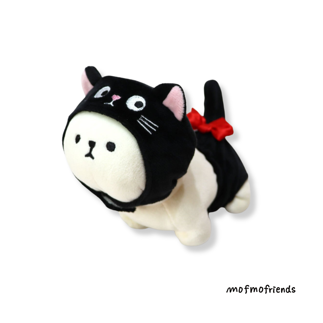 MofmoFriends Black Cat with Ribbon Set - Small
