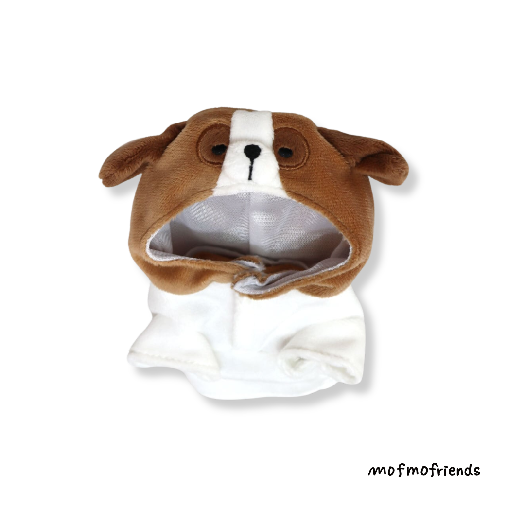 MofmoFriends Saint Bernard Dog Plush Hoodie - Small