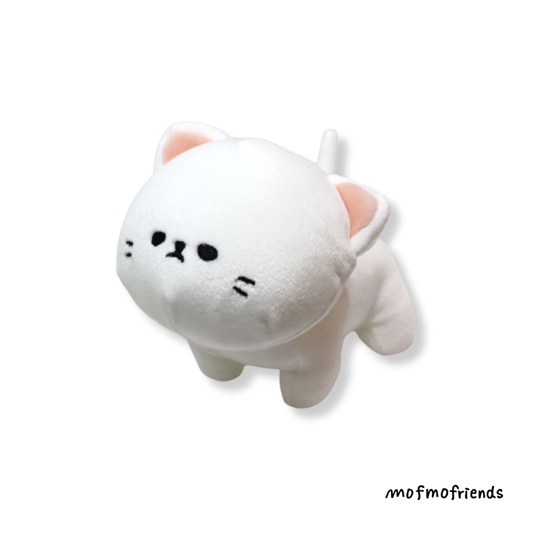 MofmoFriends White Cat Plush - Small
