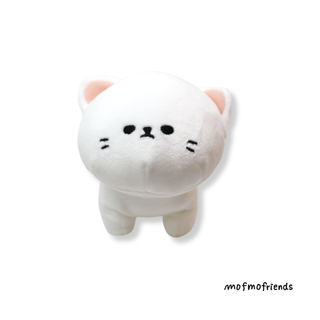MofmoFriends White Cat Plush - Small