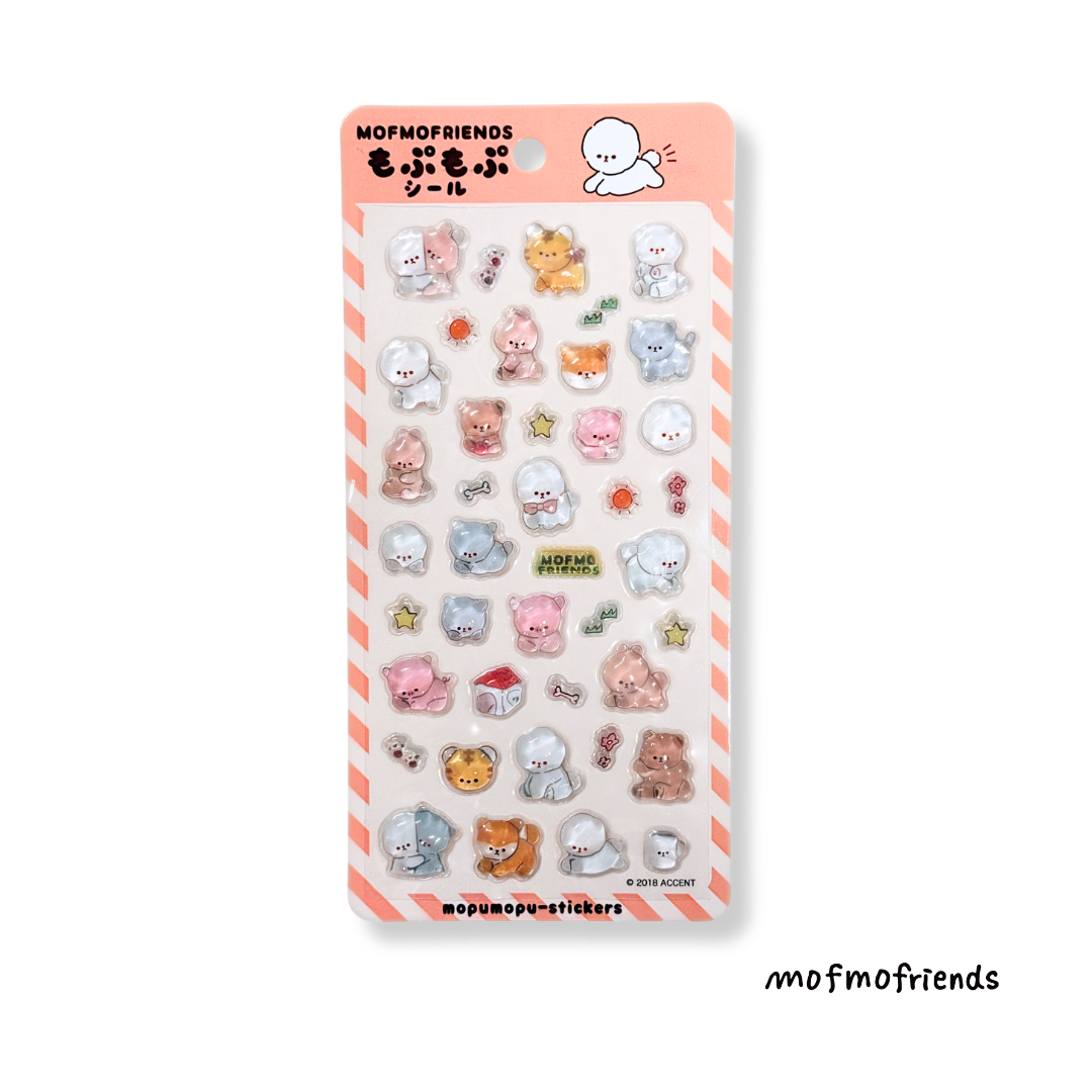 MofmoFriends 3D 'MopuMopu' Sticker Sheet
