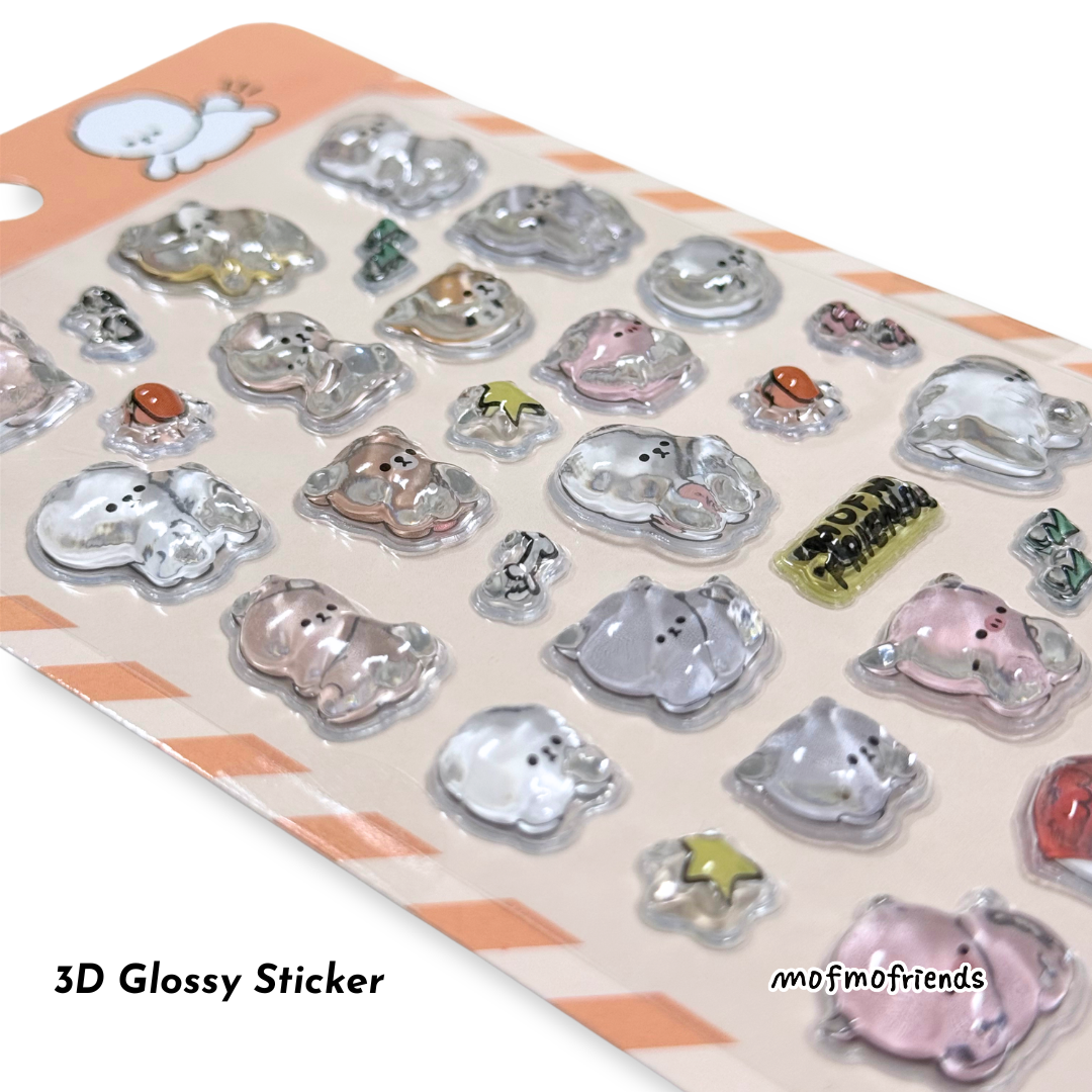 MofmoFriends 3D 'MopuMopu' Sticker Sheet