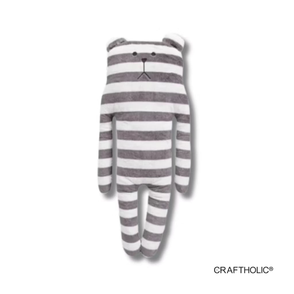 Craftholic Grey Border Sloth Hugging Cushion