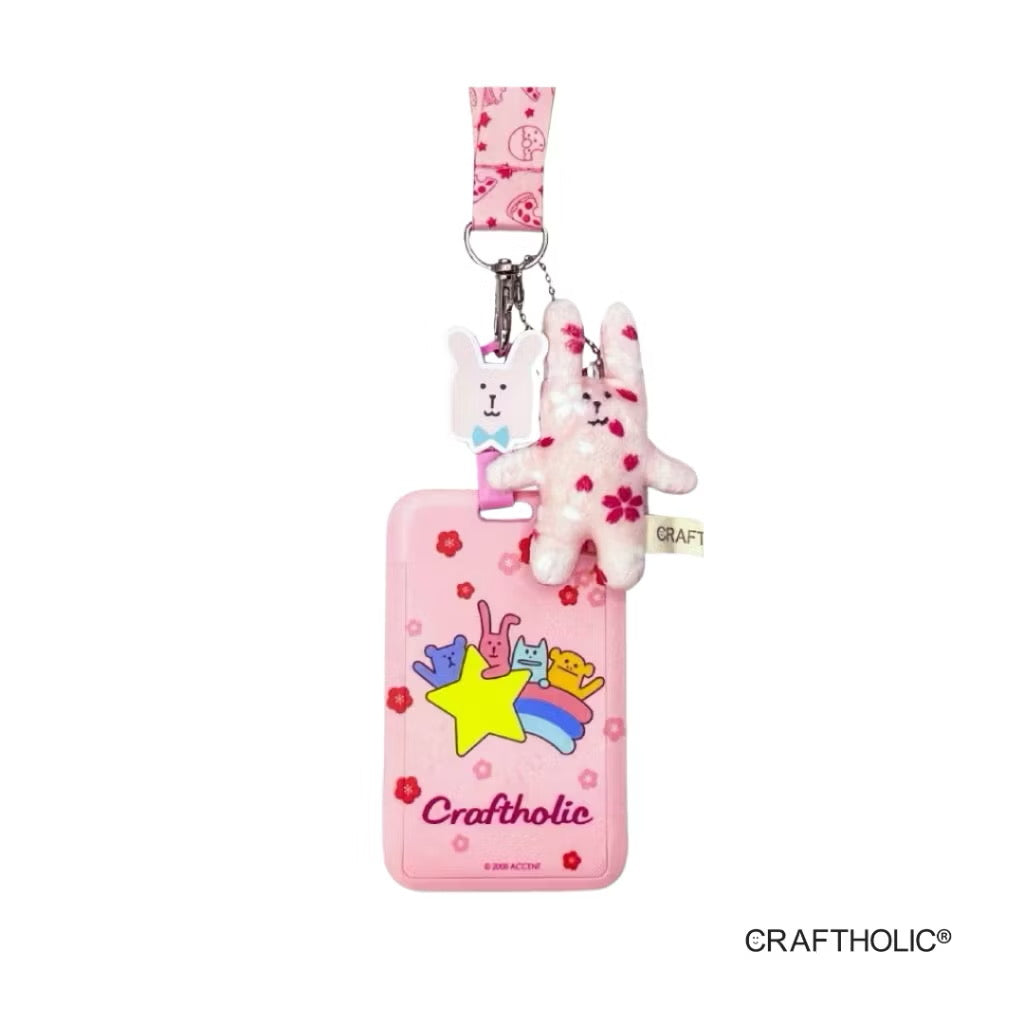 Craftholic Lanyard Card Holder with Plush Charm