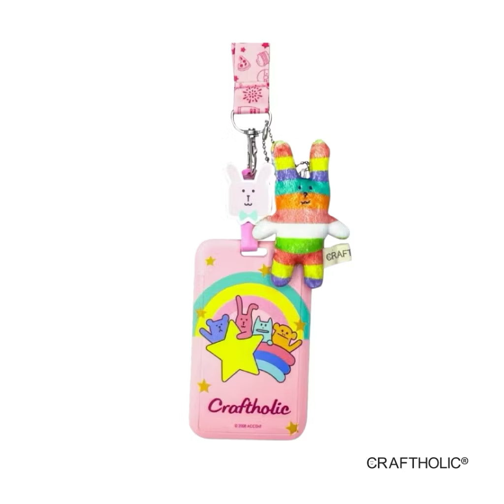 Craftholic Lanyard Card Holder with Plush Charm