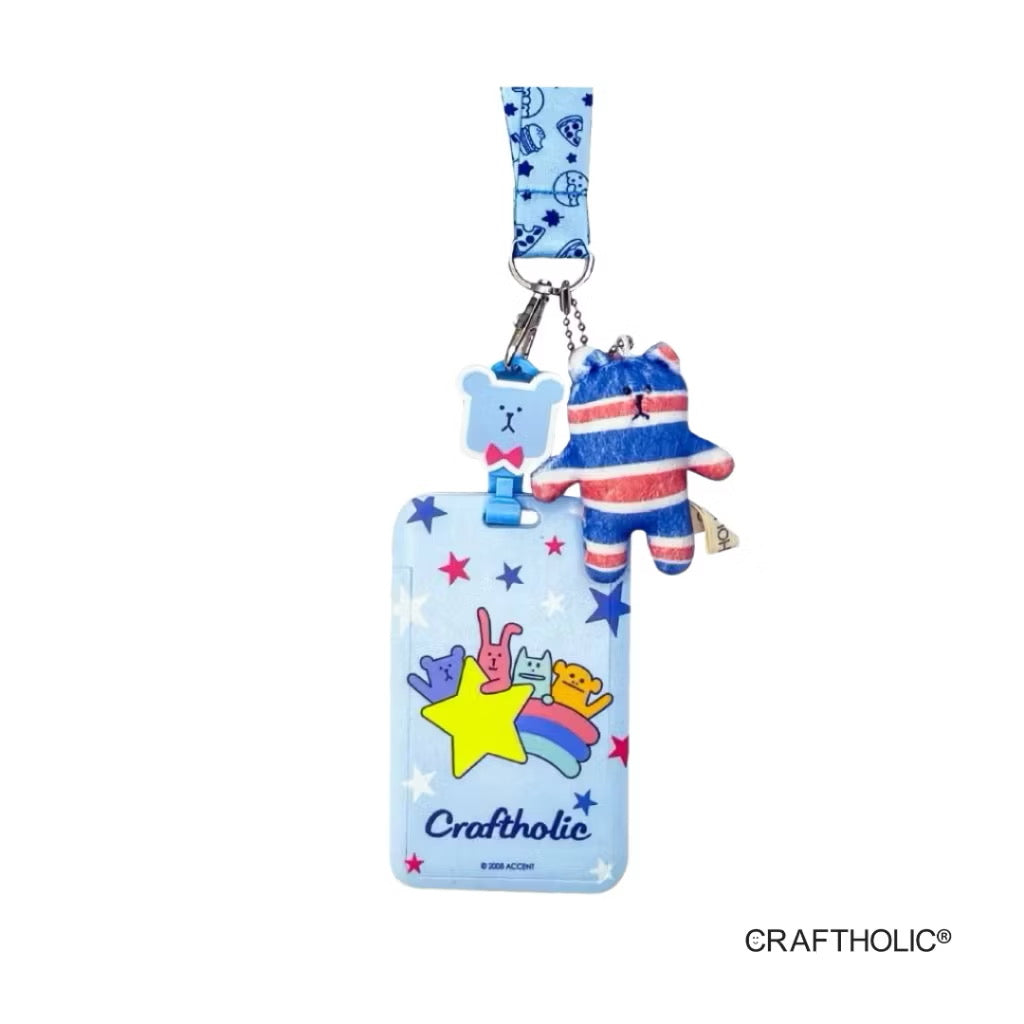 Craftholic Lanyard Card Holder with Plush Charm