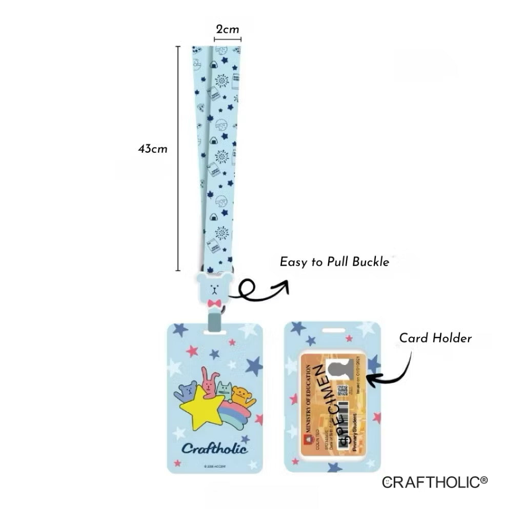 Craftholic Lanyard Card Holder with Plush Charm