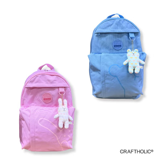 Craftholic Backpack with Plush Charm