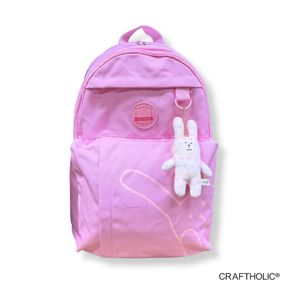 Craftholic Backpack with Plush Charm